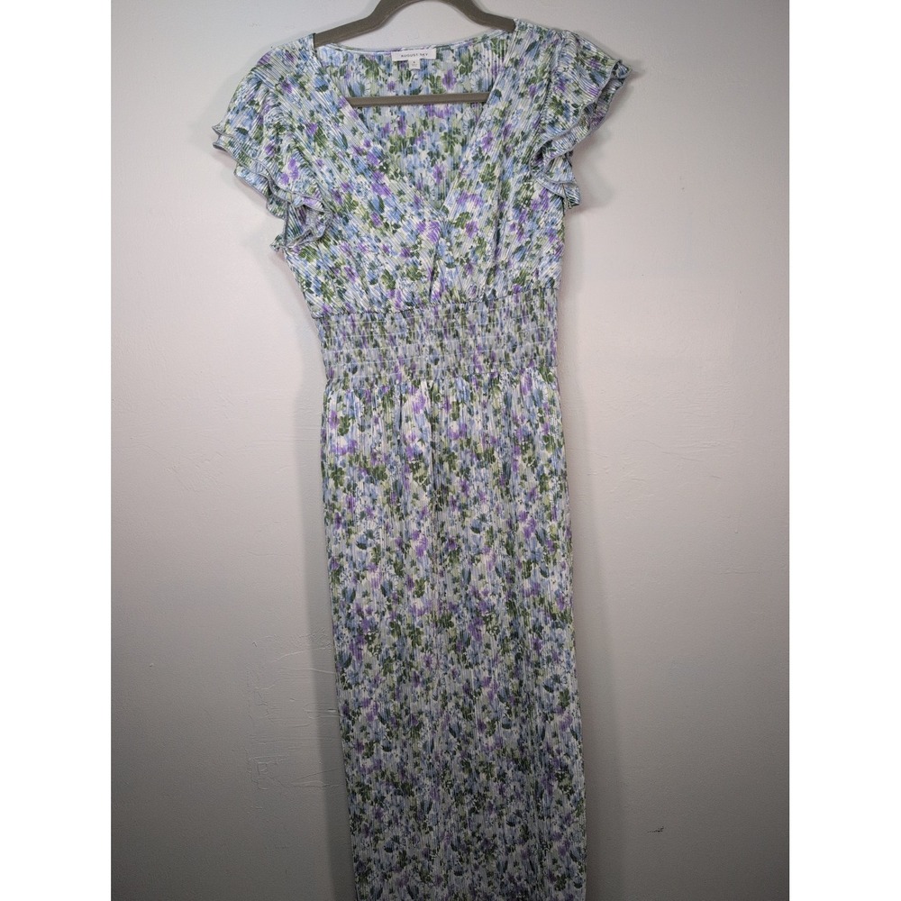 August Sky Floral Maxi Dress Small